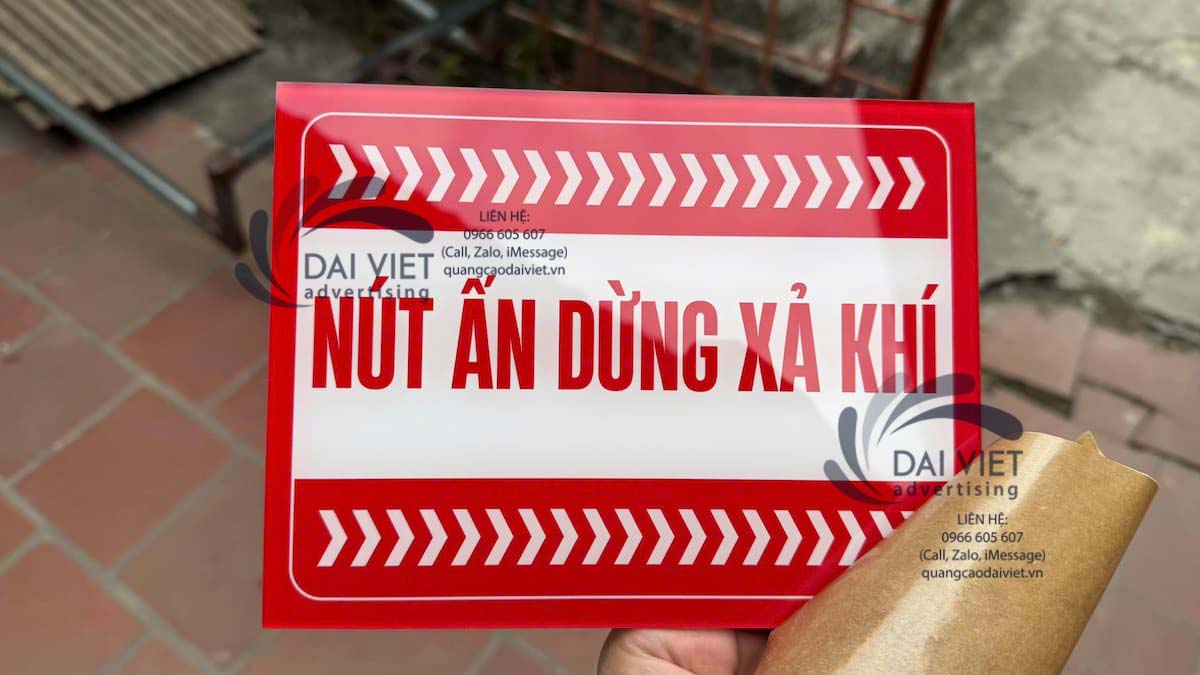 Biển Nút Ấn Dừng Xả Khí Trong Hệ Thống PCCC